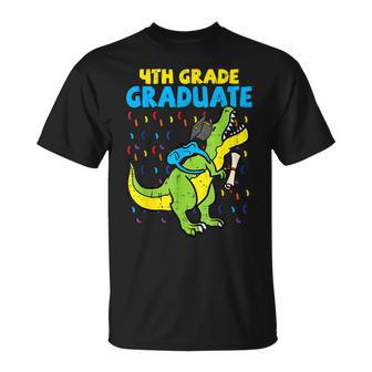 4Th Grade Graduate Dinosaur Trex Fourth Grade Graduation Unisex T-Shirt | Mazezy UK