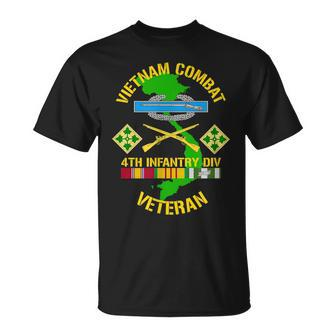4Th Infantry Division Vietnam Combat Veteran Unisex T-Shirt | Mazezy