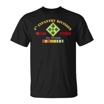4Th Infantry Division Vietnam Veteran Ivy Division Unisex T-Shirt | Mazezy