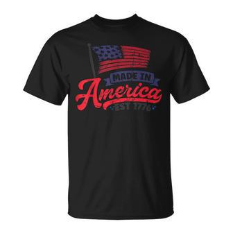 4Th Of July 2023 Patriotic Made-In-America Est 1776 Gifts Unisex T-Shirt | Mazezy UK