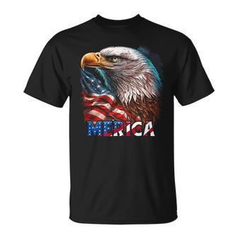 4Th Of July Bald Eagle Mullet American Flag Patriotic 4Th Of Patriotic Funny Gifts Unisex T-Shirt | Mazezy