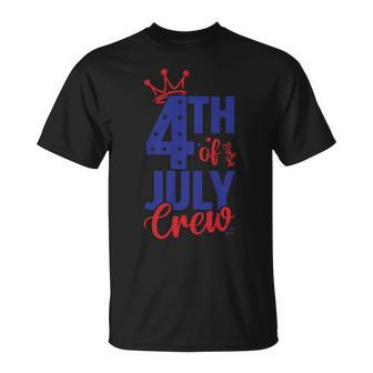 4Th Of July Crew Funny Usa Independence 4Th Of July Graphic Unisex T-Shirt | Mazezy AU