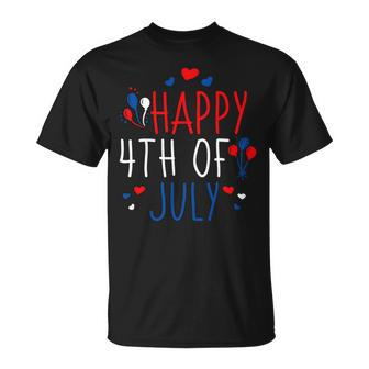 4Th Of July Happy 4Th Of July American Flag Unisex T-Shirt - Monsterry
