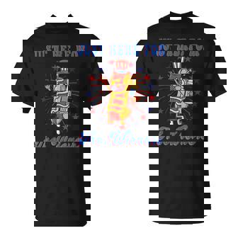 4Th Of July Hot Dogs Im Just Here For The Wieners Funny Unisex T-Shirt | Mazezy