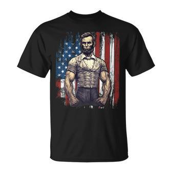 4Th Of July Patriotic Funny Abraham Lincoln Graphic July 4Th Unisex T-Shirt | Mazezy