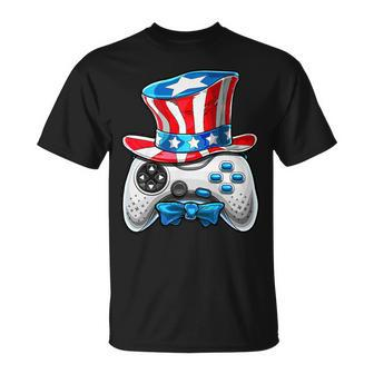 4Th Of July Video Game American Flag Uncle Sam Gamer Boys Unisex T-Shirt - Monsterry UK