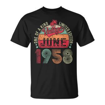 65 Years Old Vintage June 1958 Limited Edition 65Th Birthday Unisex T-Shirt | Mazezy