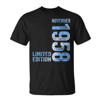 65Th Birthday Man 65Th Years Limited Edition November 1958 T-Shirt | Mazezy