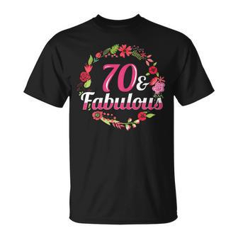 70Th Birthday 70 And Fabulous T-Shirt | Mazezy