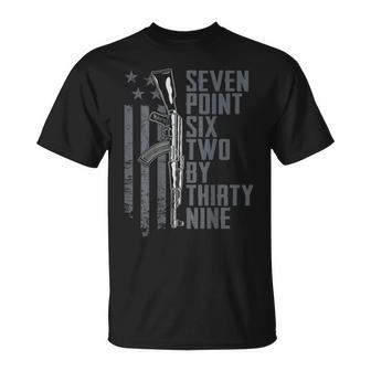 762X39 Seven Six Two X 39 Ak47 762 Rifle Owner On Back T-Shirt | Mazezy