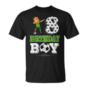 8 Year Old Dabbing Boy Soccer Player 8Th Birthday Boy T-shirt - Thegiftio UK