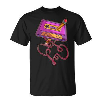 80S Cassette Tape Pencil 1980S Retro Vintage Throwback Music T-Shirt - Monsterry DE