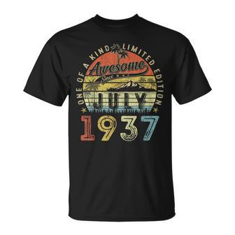 86 Year Old Awesome Since July 1937 86Th Birthday Unisex T-Shirt | Mazezy