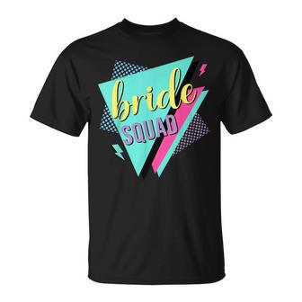 90S Bride Squad Bridesmaid Retro 90S Bachelorette Party T-Shirt | Mazezy