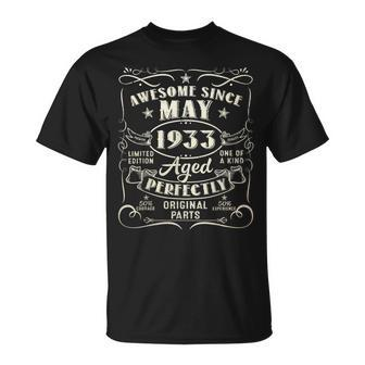 90Th Birthday Awesome Since May 1933 90 Years Old Gift Men Unisex T-Shirt | Mazezy