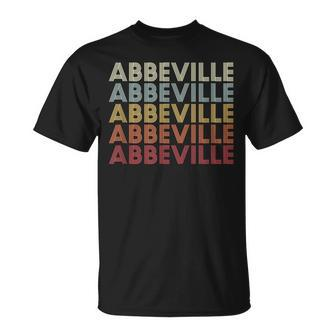 Abbeville Louisiana Abbeville La Retro Vintage Text T-Shirt | Mazezy