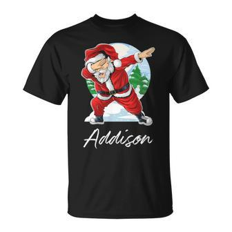 Addison Name Gift Santa Addison Unisex T-Shirt - Seseable