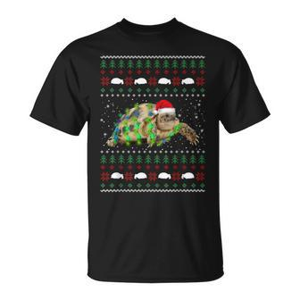 African Sulcata Tortoise Ugly Christmas Sweater T-Shirt | Mazezy
