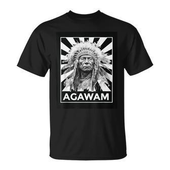 Agawam American Native Indian Proud Warrior Heritage T-Shirt | Mazezy