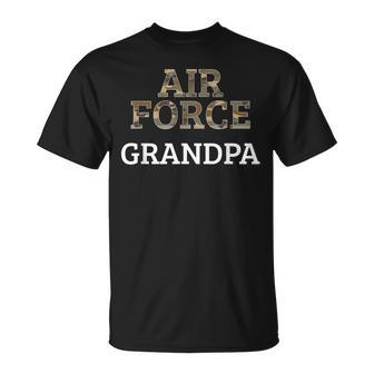 Air Force Grandpa Military Family Gift Air Force Family Unisex T-Shirt | Mazezy