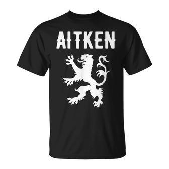 Aitken Clan Scottish Family Name Scotland Heraldry Unisex T-Shirt | Mazezy