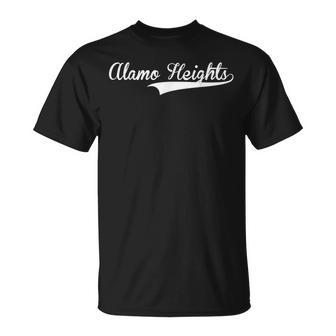 Alamo Heights Baseball Vintage Retro Font T-Shirt | Mazezy