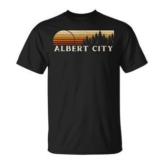Albert City Ia Vintage Evergreen Sunset Eighties Retro T-Shirt | Mazezy