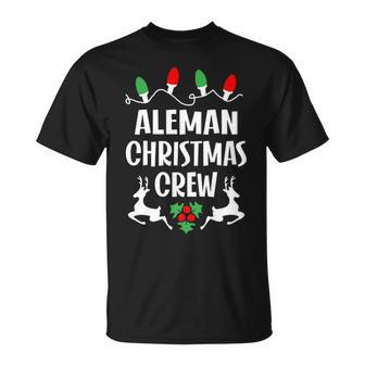Aleman Name Gift Christmas Crew Aleman Unisex T-Shirt - Seseable