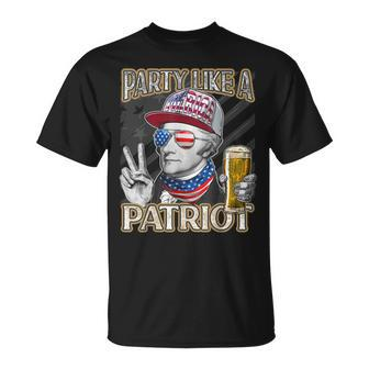 Alexander Hamilton 4Th July Like A Patriot American Flag Fun Unisex T-Shirt | Mazezy