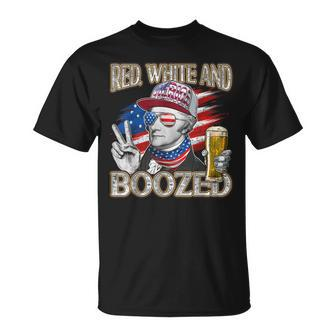 Alexander Hamilton 4Th Of July Party Red White And Boozed Unisex T-Shirt | Mazezy