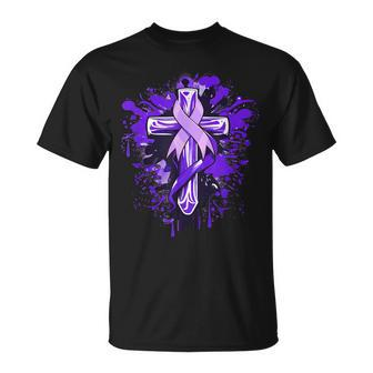 All Cancer Awareness Cross  All Cancer Month  Unisex T-Shirt