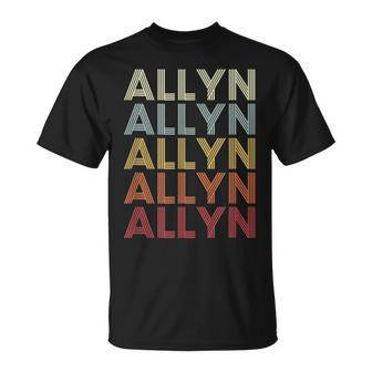 Allyn Washington Allyn Wa Retro Vintage Text T-Shirt | Mazezy