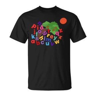 Alphabet Letters Boom Boom Tree T-Shirt - Monsterry AU