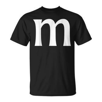 Alphabet M Family Letter M Halloween Costumes T-Shirt - Monsterry DE
