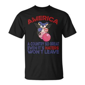 America A Country So Great Even Its Haters Wont Leave Farm Farm Funny Gifts Unisex T-Shirt | Mazezy AU
