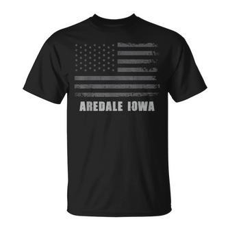 American Flag Aredale Iowa Usa Patriotic Souvenir T-Shirt | Mazezy