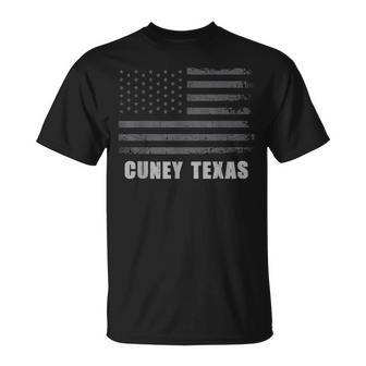 American Flag Cuney Texas Usa Patriotic Souvenir T-Shirt | Mazezy