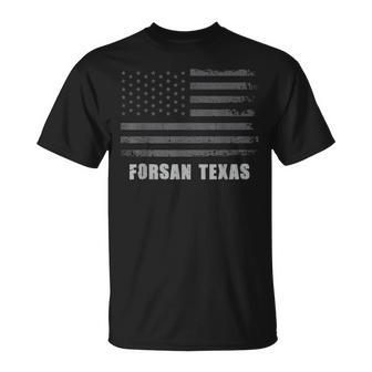 American Flag Forsan Texas Usa Patriotic Souvenir T-Shirt | Mazezy