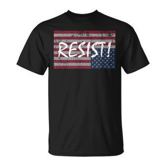 American Flag Resist Upside Down United States T T-Shirt | Mazezy