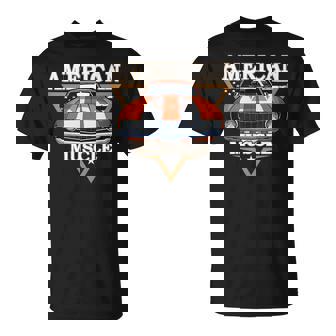 American Flag Vintage Muscle Car Hot Rod And Muscle Car Unisex T-Shirt | Mazezy