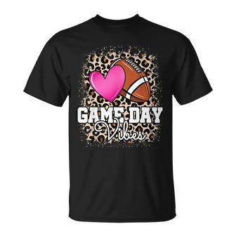 American Football Lover Game Day Leopard Cheetah Football T-Shirt - Monsterry CA