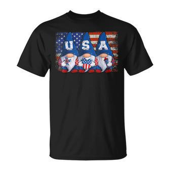 American Patriotic Gnomes Usa Independence Day 4Th Of July Unisex T-Shirt | Mazezy