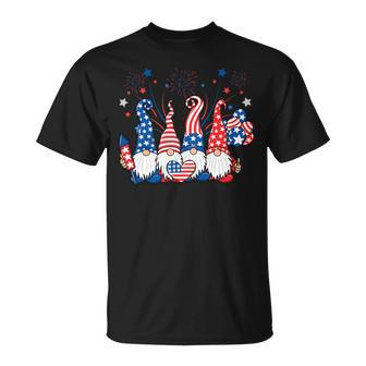 American Patriotic Gnomes Usa Independence Day 4Th Of July Unisex T-Shirt - Monsterry CA