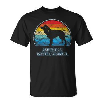 American Water Spaniel Vintage Dog T-Shirt | Mazezy
