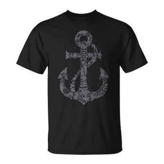 Anchor Doodle Tattoo Unisex T-Shirt | Mazezy