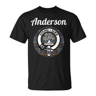 Anderson Clan Scottish Name Coat Of Arms Tartan Anderson Funny Gifts Unisex T-Shirt | Mazezy