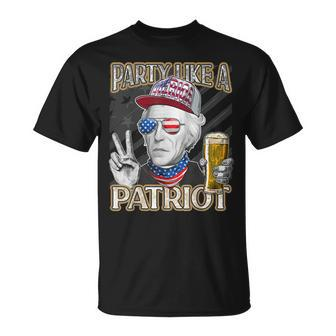 Andrew Jackson 4Th July Party Like A Patriot American Flag Unisex T-Shirt | Mazezy