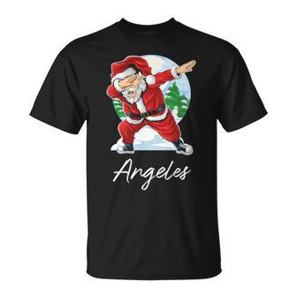 Angeles Name Gift Santa Angeles Unisex T-Shirt - Seseable