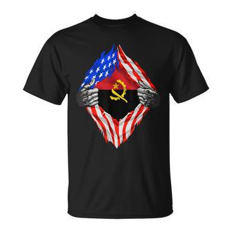 Angola Super Angola Flag Central Africa Angolan Roots T-Shirt | Mazezy CA