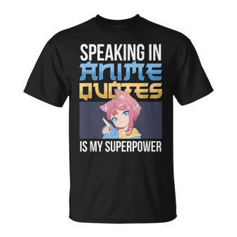 Anime Sad Quotes Dialogue Famous Line Scene Characters T-Shirt | Mazezy